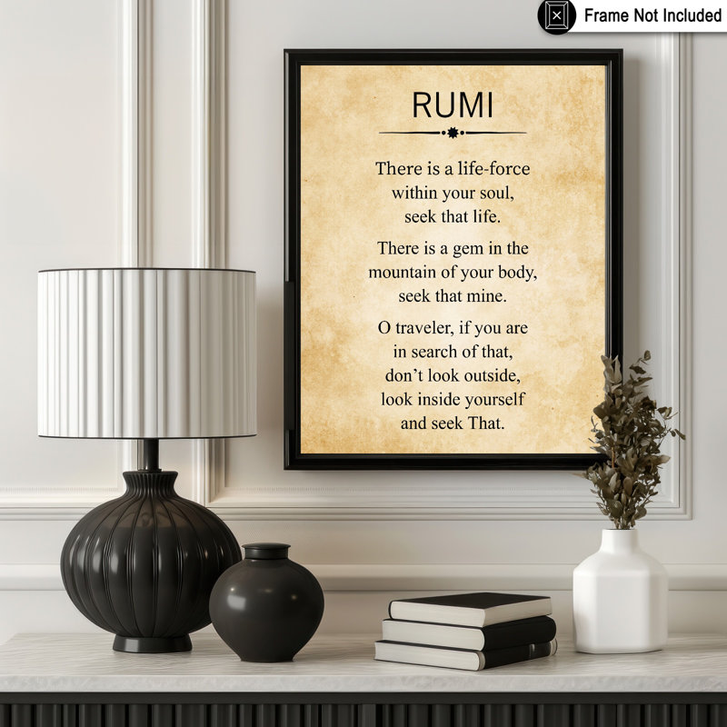 Rumi Poem, Unframed, Poster, 12"H x 16"W