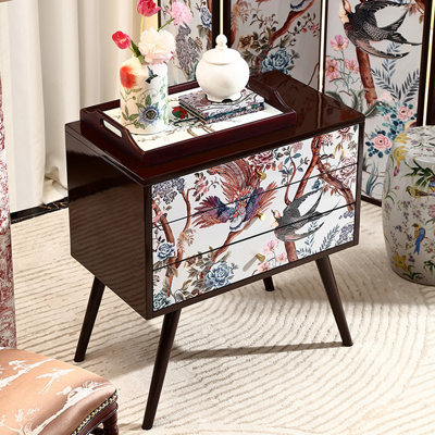 Mid-Century Modern Three-Drawer Entryway Cabinet
