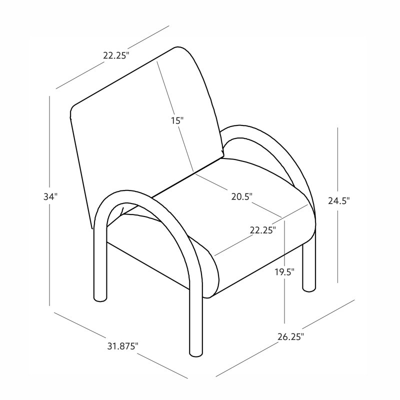 Chaise rembourrée Jaslie