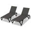 Ensemble de 2 chaises longues de piscine, chaise longue d'extérieur réglable en aluminium, chaises de piscine toutes saisons pour terrasse, pelouse et patio, PVC-coated polyester-1727824197