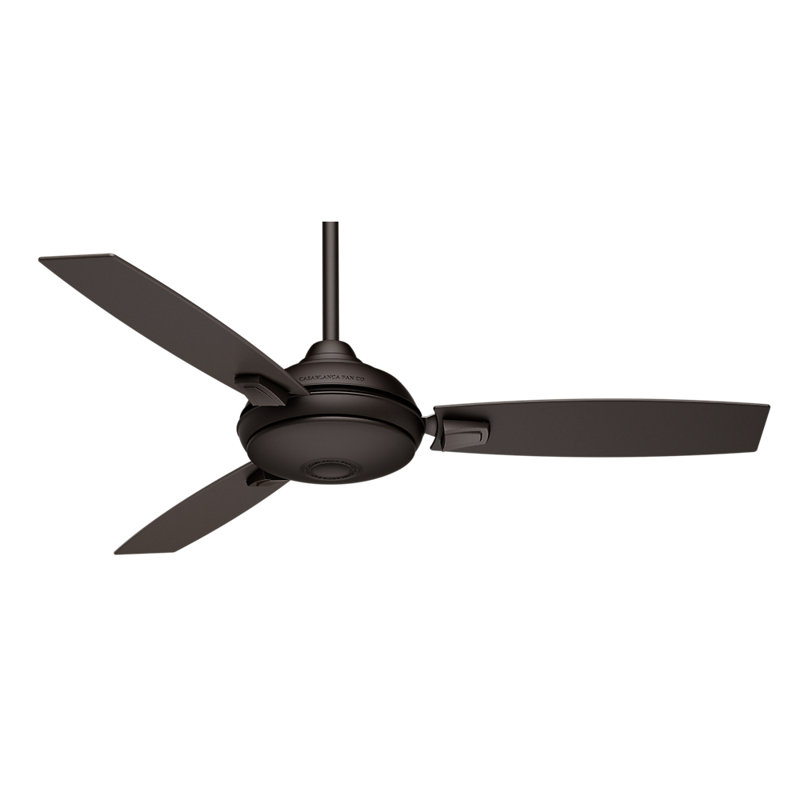 54" Verse 3 - Blade Outdoor Standard Ceiling Fan with Pull Chain and Light Kit Included, Maiden Bronze