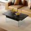 Table basse multifonctionnelle avec finition en marbre, rangement extensible pour le salon