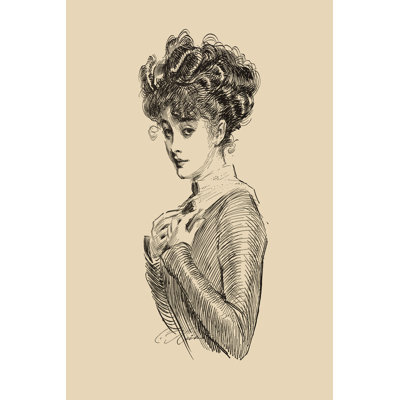 Not Worrying About Her Rights - Wrapped Canvas Drawing