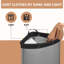 Canvas Rolling Laundry Hamper with Handles