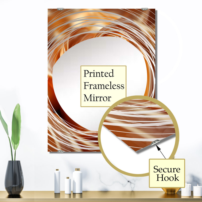 Paigton - Miroir mural à spirales abstraites, 32 po x 24 po