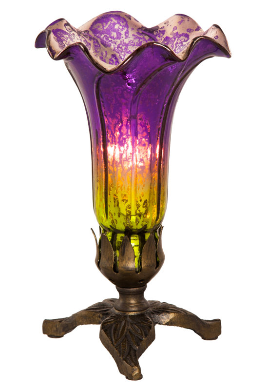 Lampe torchère métallique 8,25 po Kells, Mauve/vert