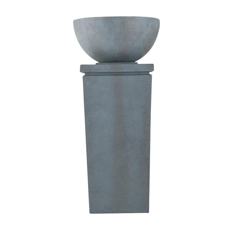 Duponta Handcrafted Outdoor Floor Fountain, 44.5" H x 20.9" W x 20.9" D