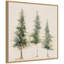 «Abstract Forest Evergreen Trees on Neutral Linen» par The Creative Bunch Studio, reproduction d'art sur toile encadrée-147681460