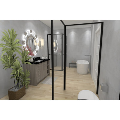 Base de meuble-lavabo simple 48 po Princeton, prête à installer
