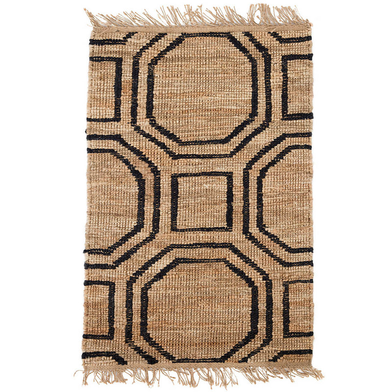 Hexile Hand Knotted Jute Rug, Rectangle 7'6" x 9'6"