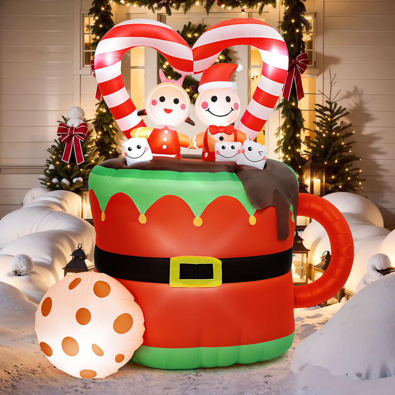 Couple de Noël en pain d'épice gonflable