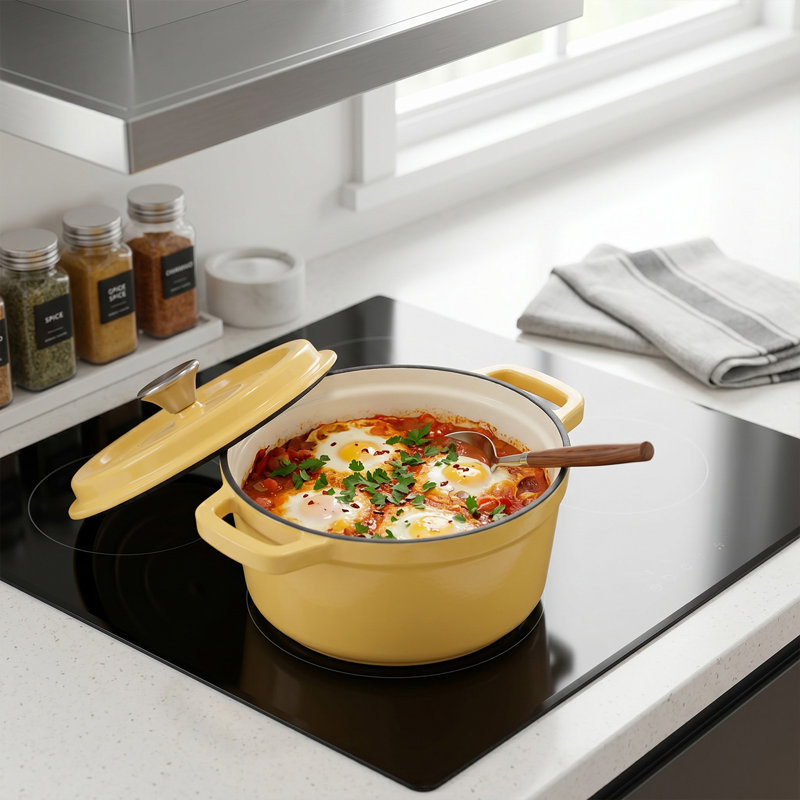 Living And Home 2L Cast Iron Stock Pot