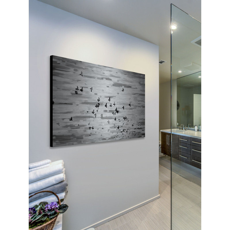 «Birds In Flight» par Parvez Taj, reproduction sur métal, 24 po x 36 po