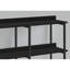 Console de chambre à coucher, 3 tables de bout avec plateau rectangulaire et 2 tablettes noires