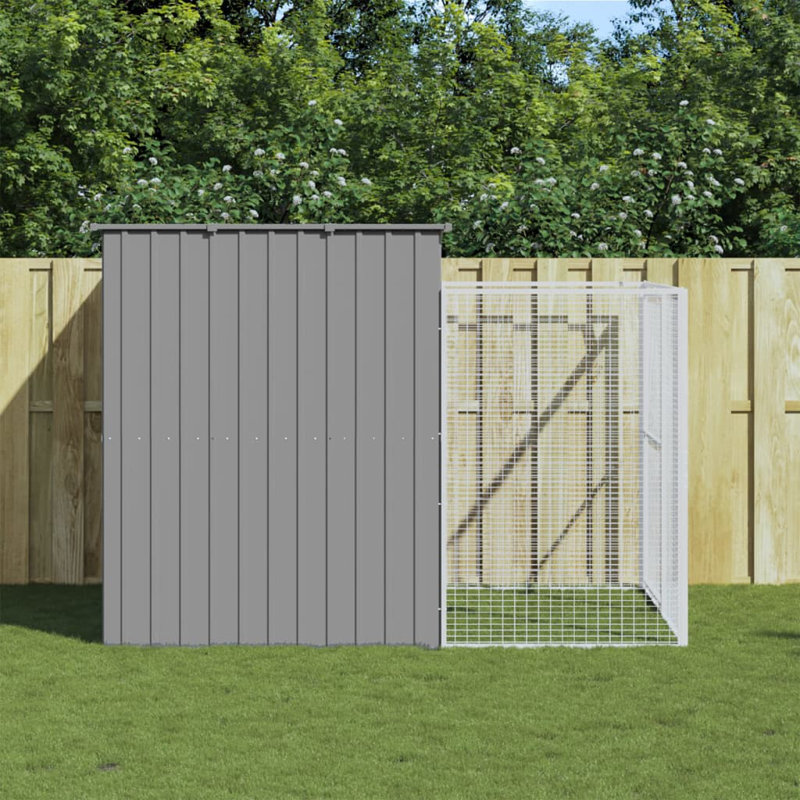Bocker Dog House, Light Gray, 181 cm H x 214 cm W x 253 cm D