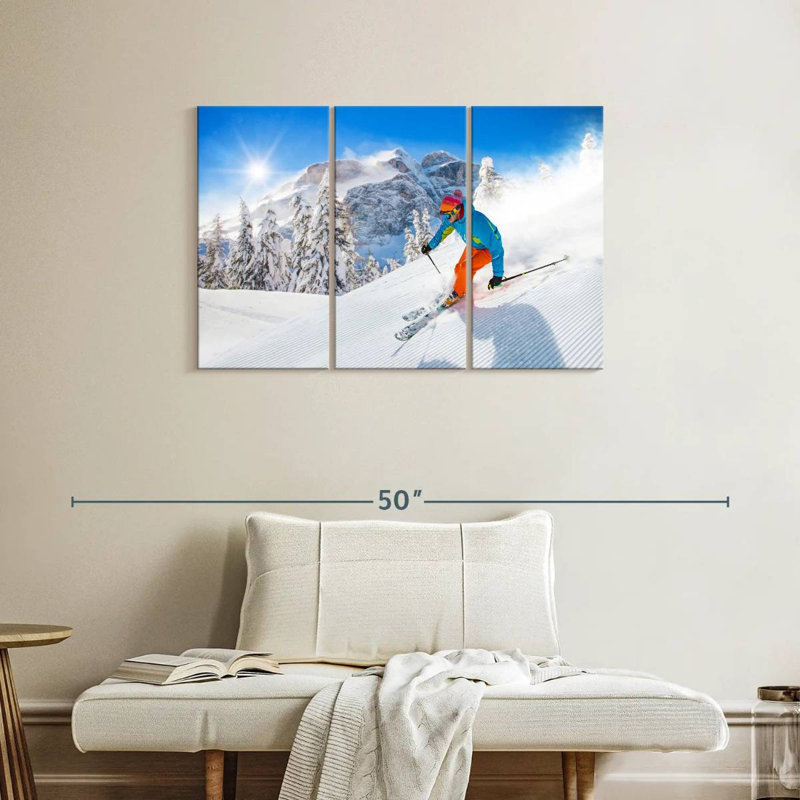Sireci Snow Mountain Ski, 24" H x 38" W