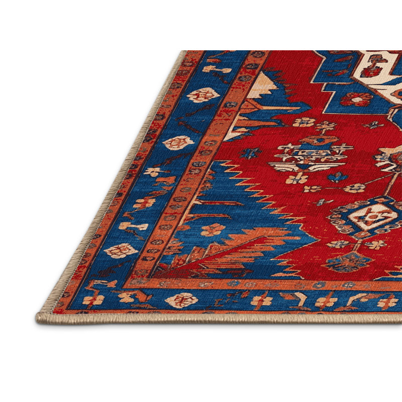 Tapis brun turc lavable à la machine, Rectangulaire 3 pi x 5 pi