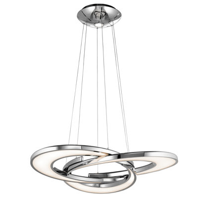 3 - Light Chrome LED Unique/Statement Pendant