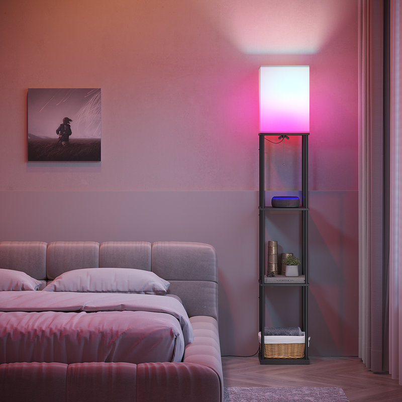 63''H 4-tier Column Smart App Control Floor Lamp