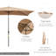 Parasol de parasol d'extérieur Arlmont & Co.