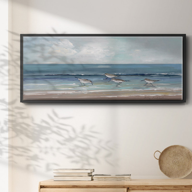 Toile encadrée de qualité supérieure Shore, H 24 po x l 60 po x P 1,5 po, Toile avec cadre flottant noir