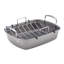 Circulon Total Bakeware Nonstick Roasting Pan / Roaster with Rack, 17-Inch x 13-Inch, Gray