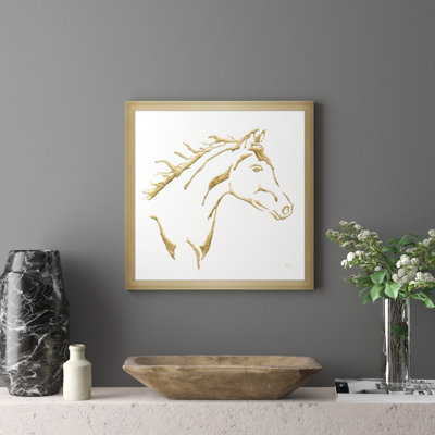 «Gilded Filly» sur acrylique blanche par Christ Paschke - reproduction d'art sur toile