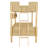 Twin Wooden Bunk Bed With 3 Storage Shelves & Reversible Ladder-1863799206