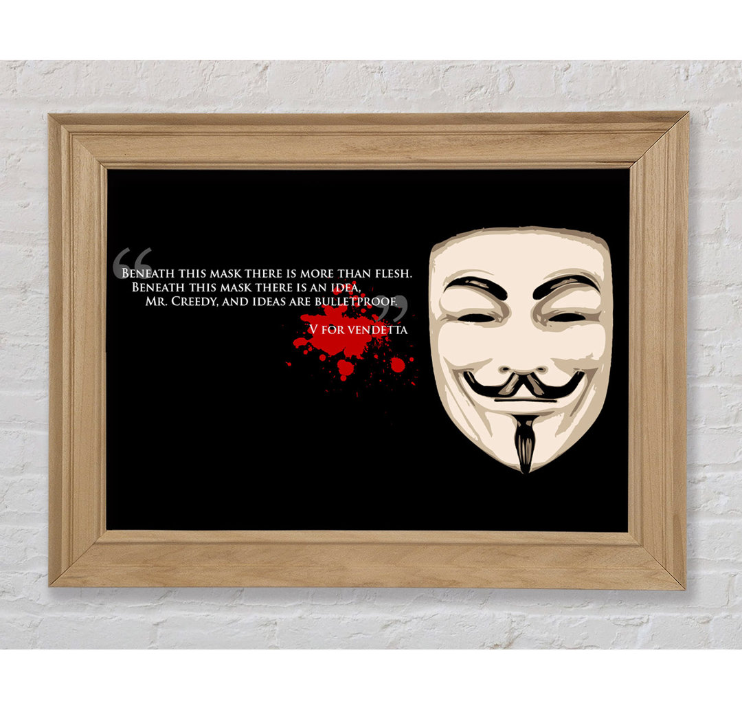 Motivierendes Zitat V For Vendetta Gerahmter Druck Wandkunst