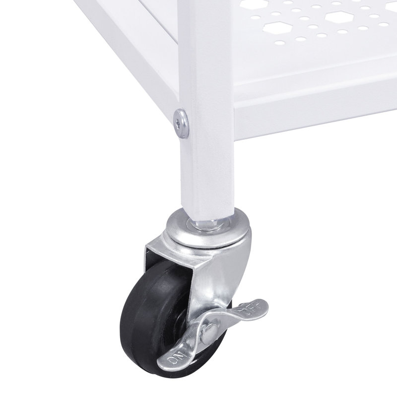 Metal Bar Cart, White