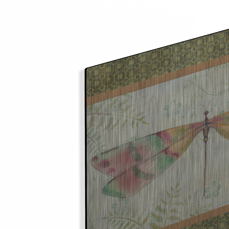 Art mural en métal luxueux «Lebellule-g» par Jean Plout, 12 po x 12 po, 12 po x 12 po