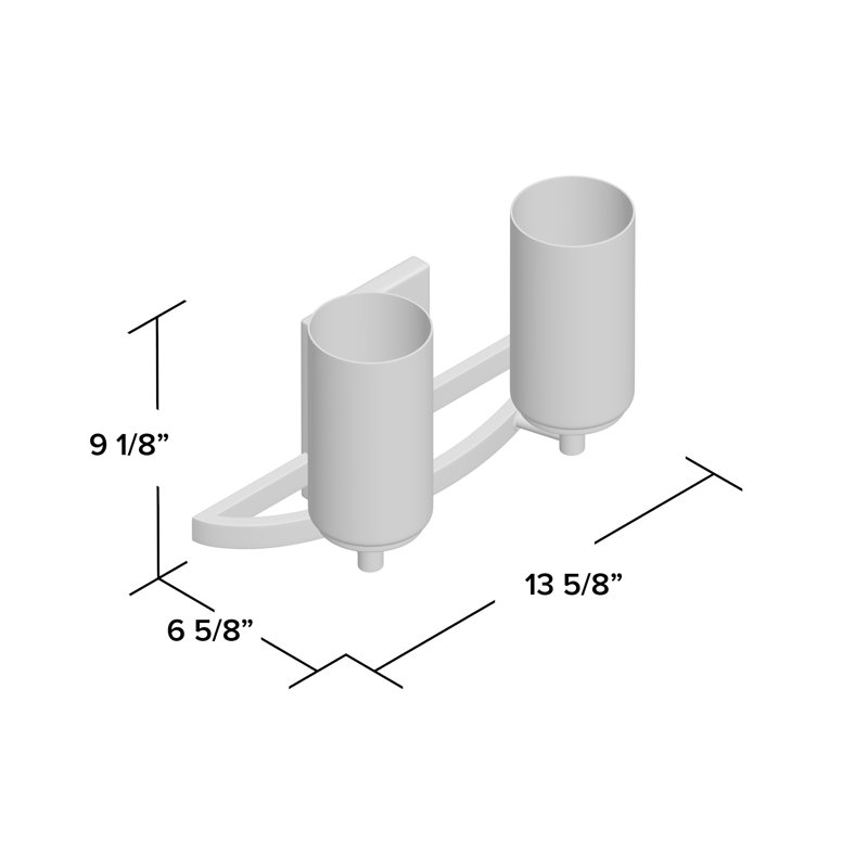 Alturas Two Light Wall / Bath from Generation Lighting , Brushed Nickel, Yes