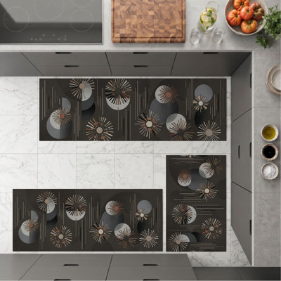 Moon Phase Non-Slip Washable Kitchen Mats
