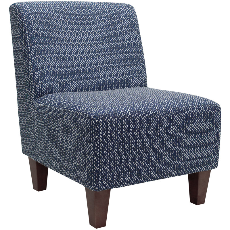 Adamski Upholstered Slipper Chair, Navy