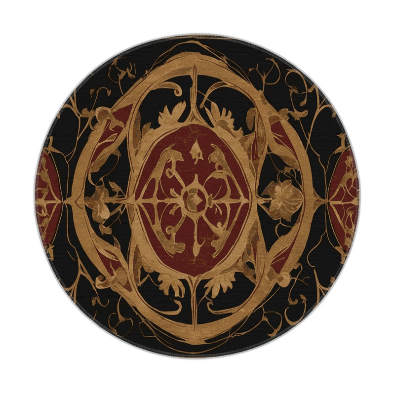 Arcane Crown Indoor And Outdoor Area Rug, Round 5'