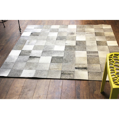 Mckinney Geometric Cowhide Hand Woven Area Rug