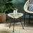 Elegant Side Table With Versatile Construction - White, Tempered Glass Tabletop, 17.79In Width X Depth 18.28In Height, Assembly Required, Iron Legs Accent 17.79" 18.28" Needed, Leg Support-1648901580