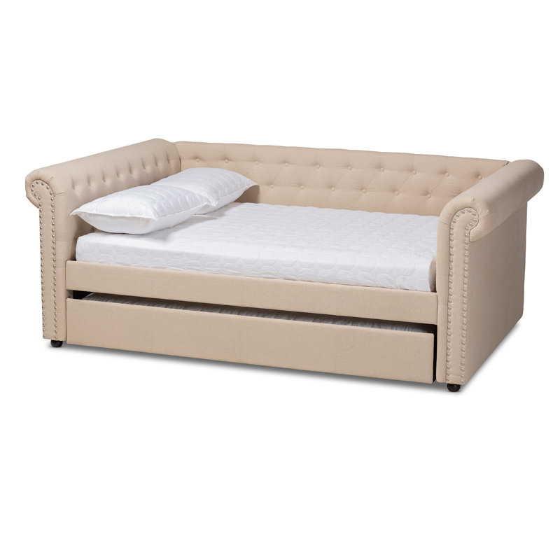 Lit de jour avec couchette Michella, Grand, Beige