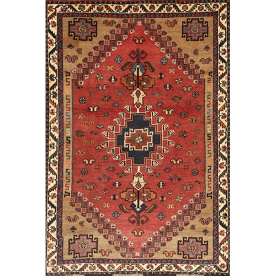 Tapis traditionnel rouge / beige / noir