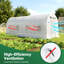 Grande serre chaude portative pour plantes 14,7 x 6,5 x 6,5 pi avec 8 fenêtres en filet Quictent Greenhouse-136275106-136275107