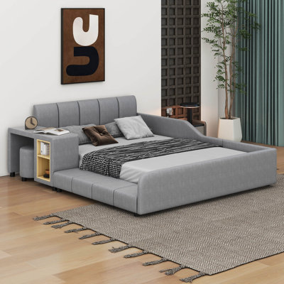 Upholstered Panel Storage Bed