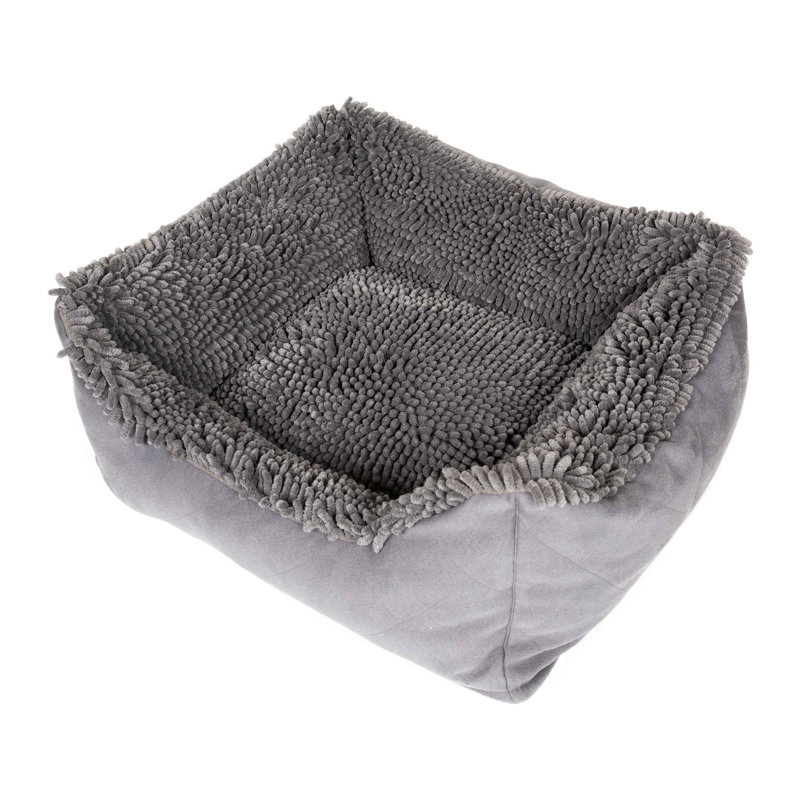 Lit pour animaux en polyester DGS Pet Products, Gris froid, L 27 po x P 31 po x H 9 po, Grand
