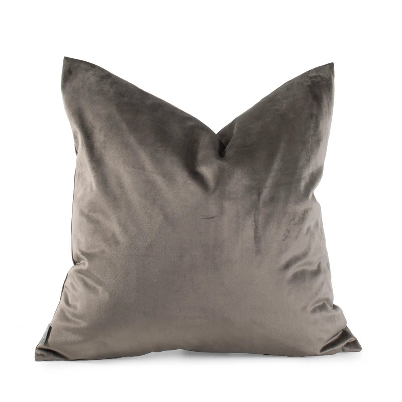 Throw Pillow, 20" H x 20" W x 4" D, Pewter, Down Blend