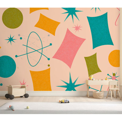Papier peint adhésif auto-adhésif moderne Mid Century