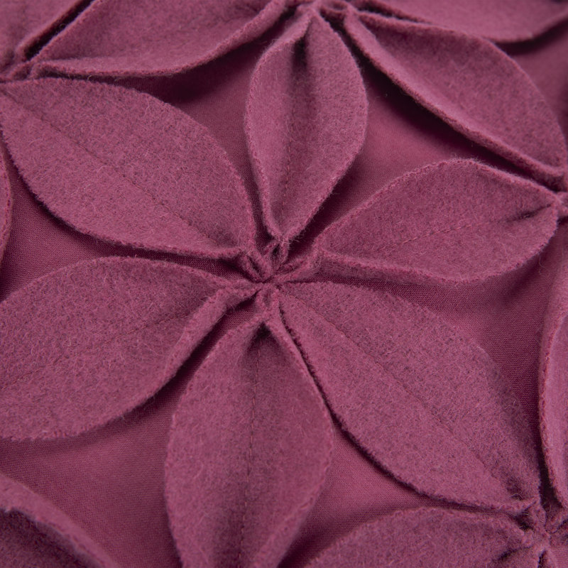  Coussin et housse de coussin carré en coton, Framboise