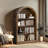 Small Black Bookcase Arched Bookshelf-48770469