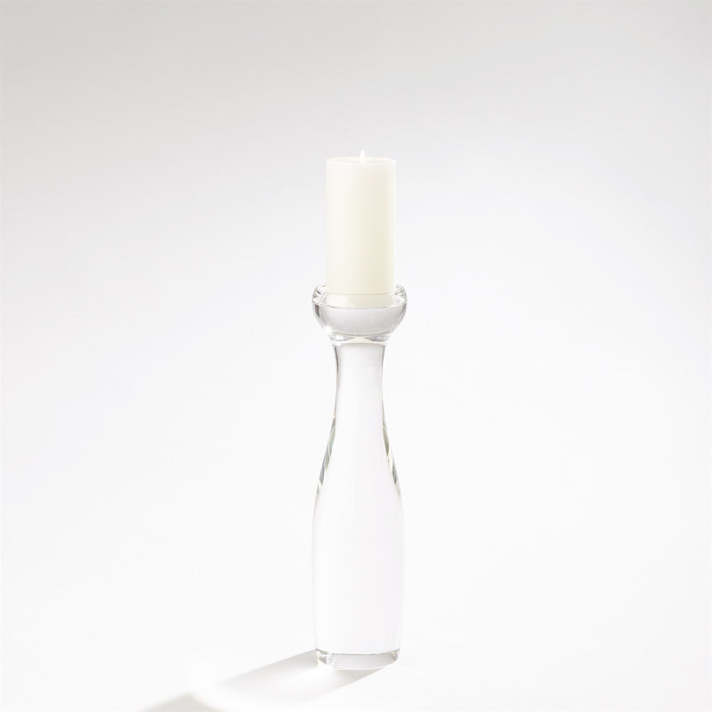 Bougeoir moderne en cristal, H 16 po x l 4 po x P 4 po