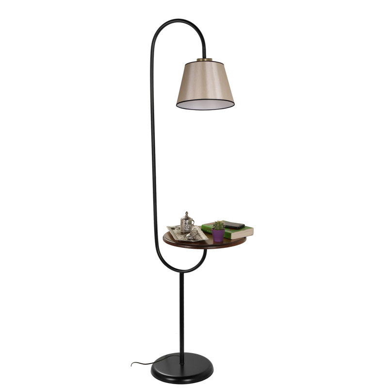 Brentley 160cm Tray Table Floor Lamp, Dark Beige