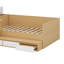 Lit plateforme double en bois avec tiroirs, tablettes et coiffeuse-1787875117