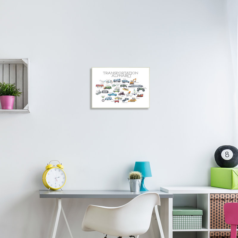 Art éducatif sur plaque, transport scolaire, enfants, véhicules d'apprentissage, H 13 po x l 19 po x P 0,5 po
